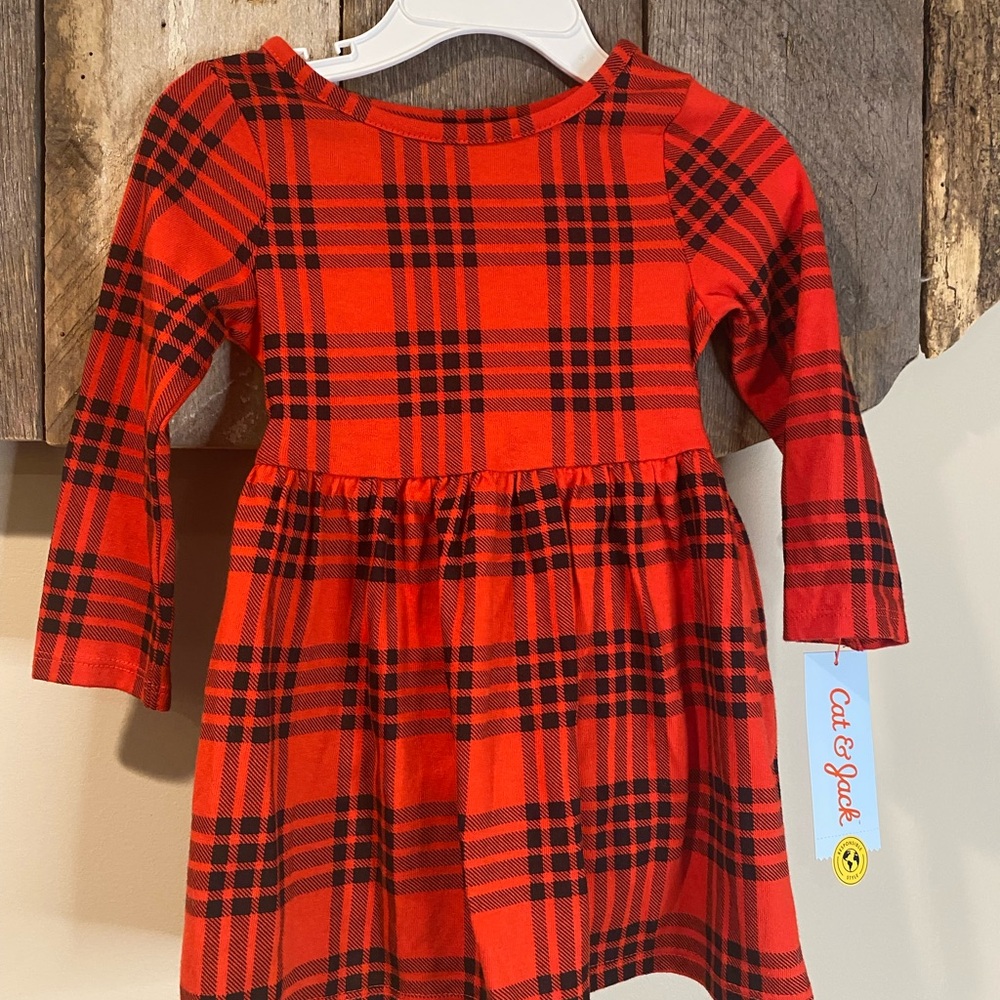 Cat & Jack Red Ruffled Buttoned Sundress